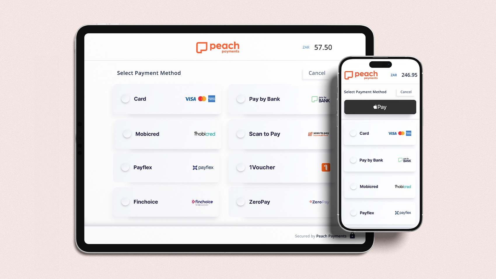 Peach Payments Checkout - Mobile and Desktop Image-1